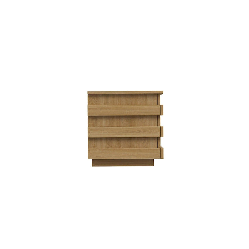 Low Profile TV Stand 8 Drawer Wood Grain Finish Minimalist Entertainment Center