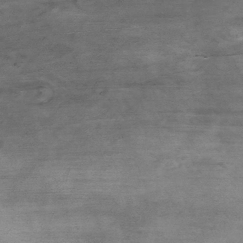 Round Gray Mango Wood Coffee Table with Three Tapered Splayed Legs