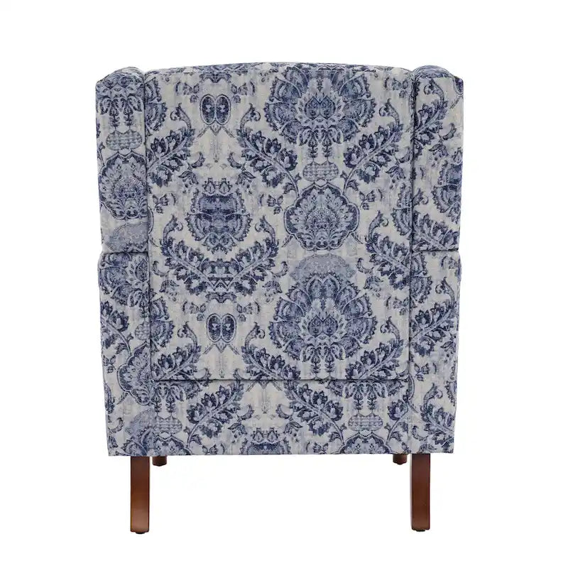 Wingback Accent Armchair Set of 2 Nailhead Trim Turned Wood Legs 10 Colors