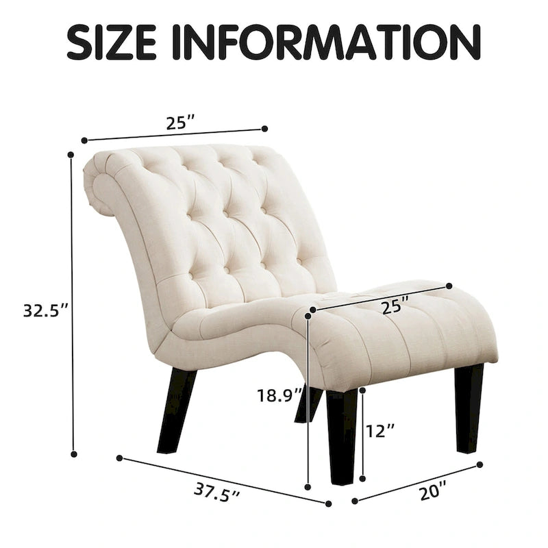 Button Tufted Velvet Accent Rocking Chair High Back Metal Base Ivory Black