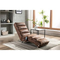 Linen Chaise Lounge Indoor Chair, Modern Long Lounger for Office or Living Room