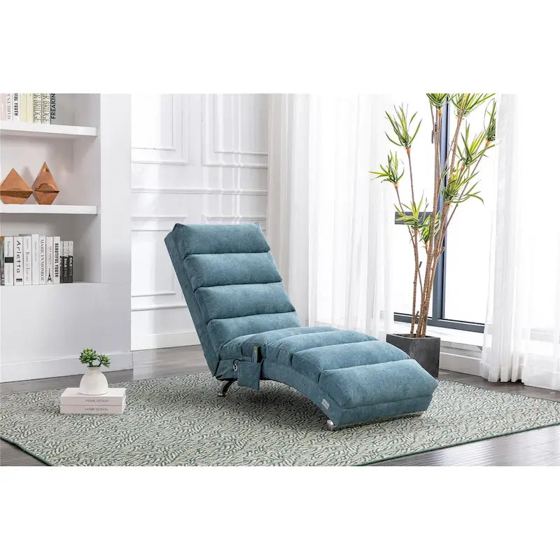 Linen Chaise Lounge Indoor Recliner Adjustable Backrest 300 lb 10 Colors