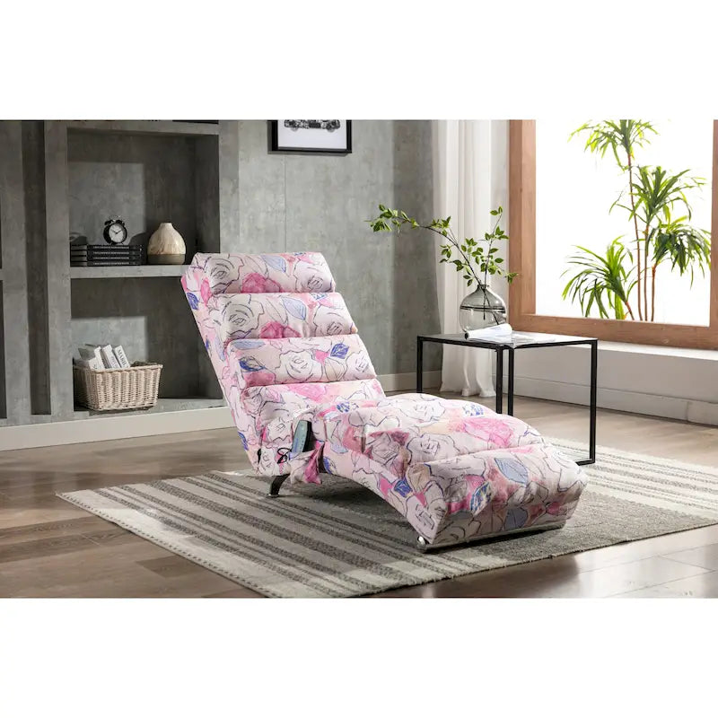 Linen Chaise Lounge Indoor Recliner Adjustable Backrest 300 lb 10 Colors