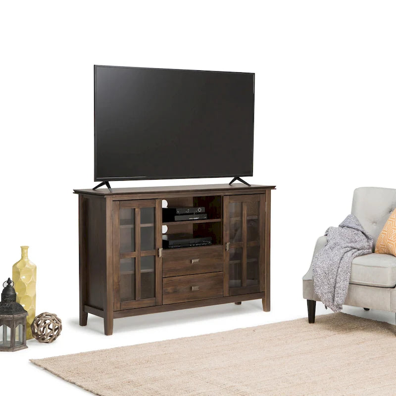 WYNDENHALL Stratford 53-inch Solid Wood TV Media Stand - 53 inch wide
