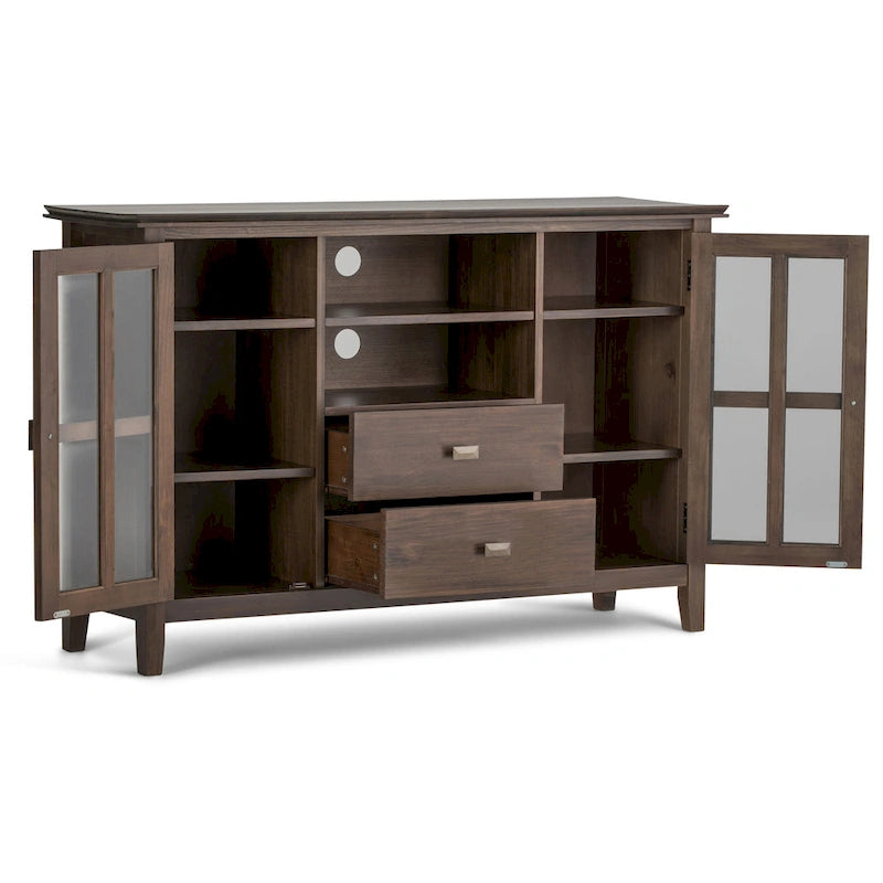 WYNDENHALL Stratford 53-inch Solid Wood TV Media Stand - 53 inch wide
