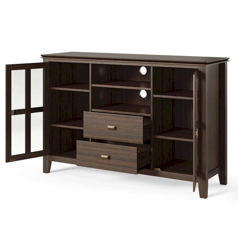 WYNDENHALL Stratford 53-inch Solid Wood TV Media Stand - 53 inch wide