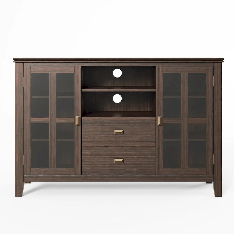 WYNDENHALL Stratford 53-inch Solid Wood TV Media Stand - 53 inch wide