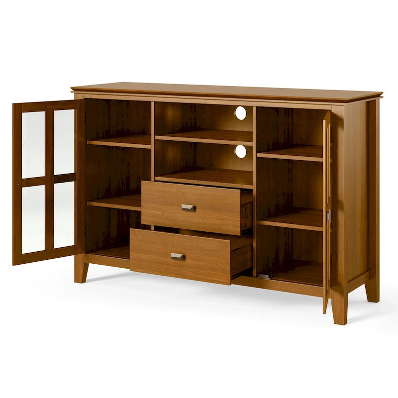 WYNDENHALL Stratford 53-inch Solid Wood TV Media Stand - 53 inch wide