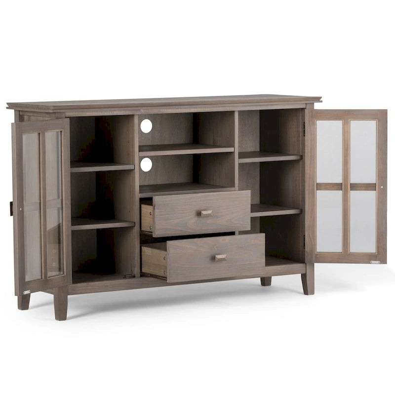WYNDENHALL Stratford 53-inch Solid Wood TV Media Stand - 53 inch wide