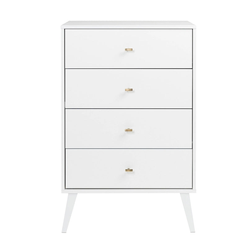 Prepac Milo Mid Century Modern 4-Drawer Chest