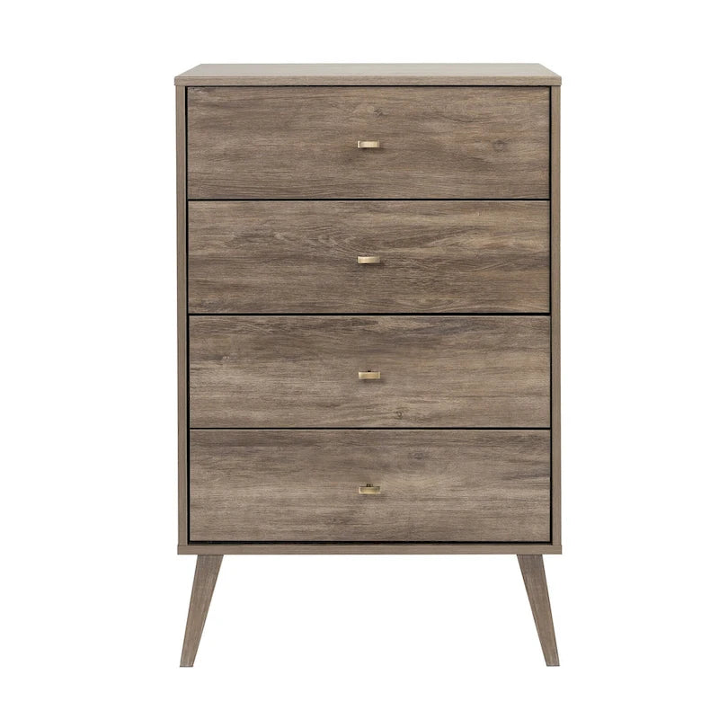 Prepac Milo Mid Century Modern 4-Drawer Chest