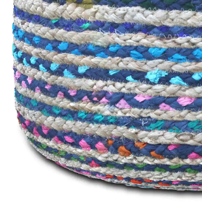 WYNDENHALL Mattise Boho Round Pouf in Braided Jute