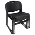 Stackable Polypropylene Chair Reinforced Metal Frame Indoor Multi-Color