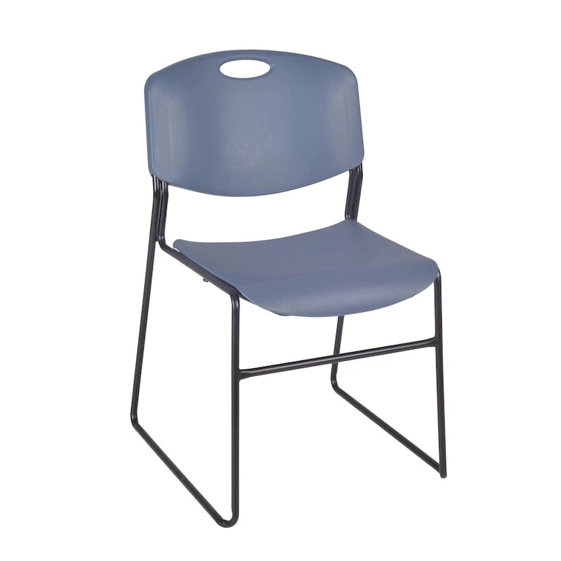 Stackable Polypropylene Chair Reinforced Metal Frame Indoor Multi-Color
