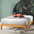 Priage by ZINUS Alexia Rustic Pine Wood Minimalist Rustic Platform Bed
