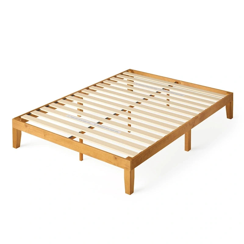 Priage by ZINUS Alexia Rustic Pine Wood Minimalist Rustic Platform Bed