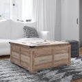 Lift Top Coffee Table with Hidden Storage Farmhouse Style Engineered Wood