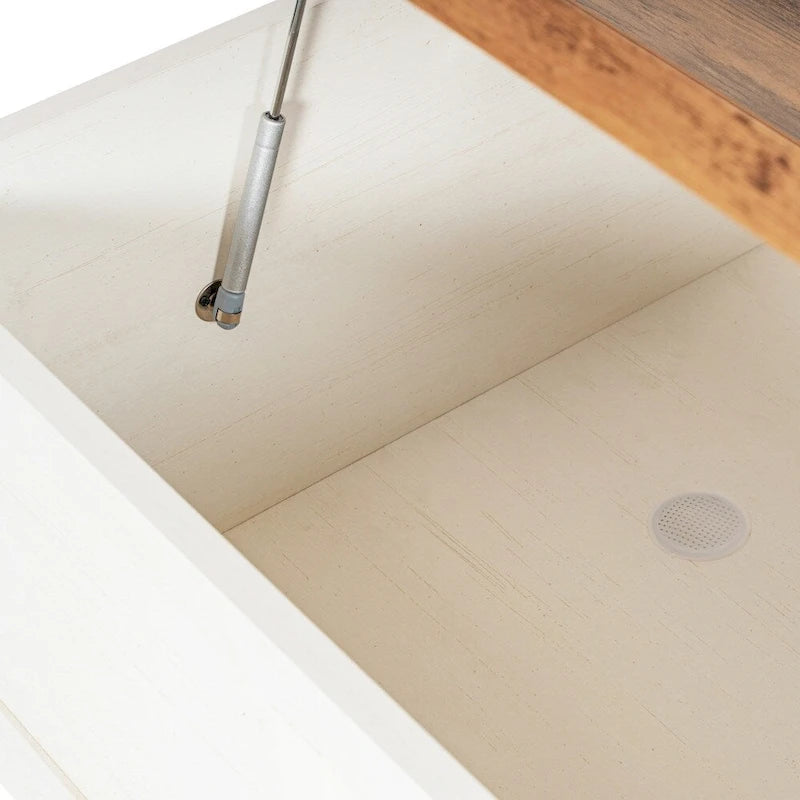 Lift Top Coffee Table with Hidden Storage Farmhouse Style Engineered Wood