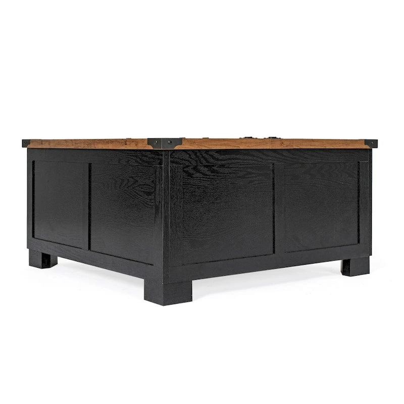 Lift Top Coffee Table with Hidden Storage Farmhouse Style Engineered Wood