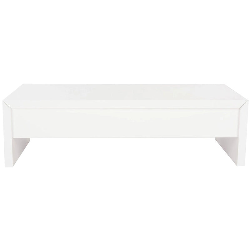 SAFAVIEH Bobbye White Lift-Top Coffee Table - 47.2 x 23.6 x 13.4 - 47Wx24Dx13H