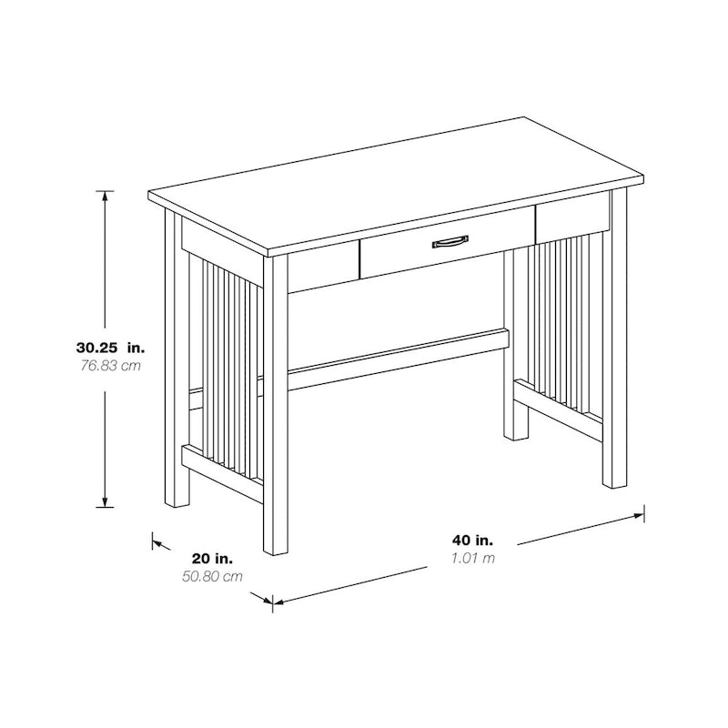 OSP Home Furnishings 1-drawer Ash Oak Mission Desk