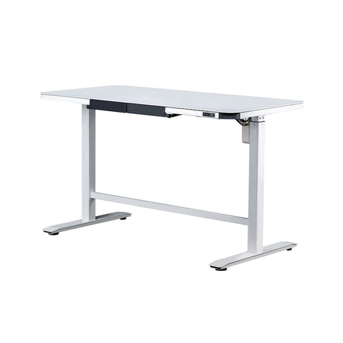 Glasstop Desk white