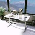 Electric Height Adjustable Standing Desk 48x24 Memory Controller White