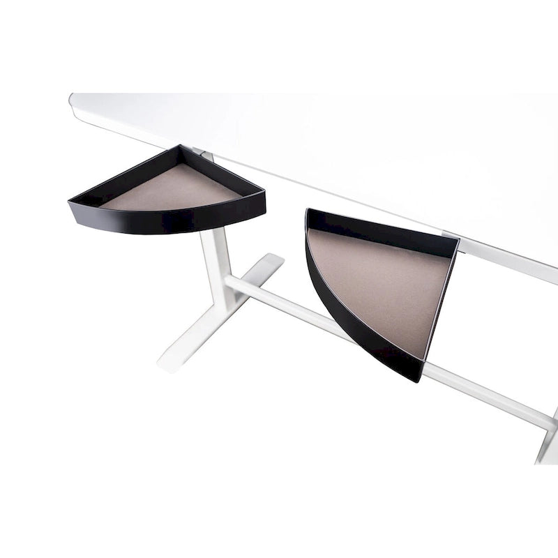 Glasstop Desk white